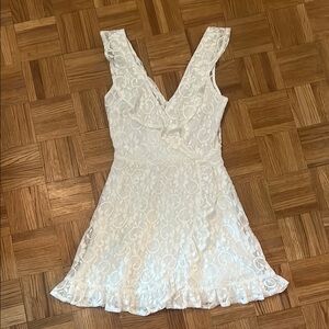Charlotte Russe White Lace Mini Dress